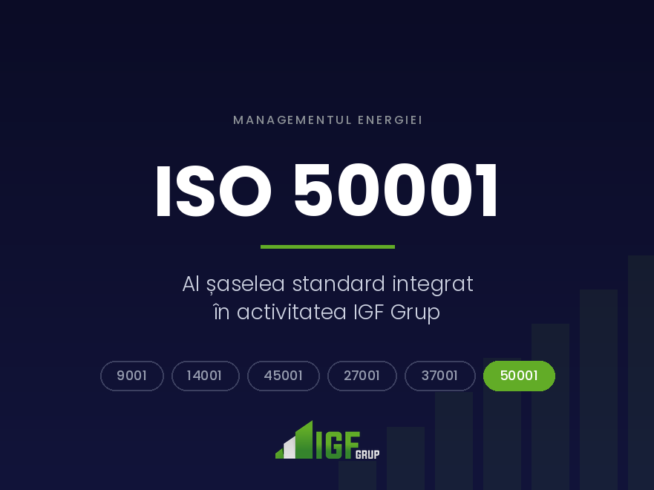 Certificat ISO 50001 managementul energiei obținut de IGF Grup
